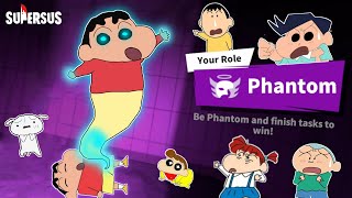 Shinchan became phantom in super sus 😱🔥  shinchan and his friends playing among us 3d 😂  funny [upl. by Nevur502]