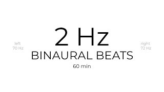 2 Hz Delta Binaural Beats 1 Hour [upl. by Grounds]