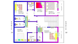 30 × 40 south face rent purpose house plan [upl. by Nwahsed]