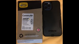 OtterBox iPhone 12 13 Pro Max Commuter Series Case BLACK slim tough pocketfriendly port protection [upl. by Gnivre992]