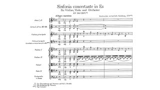 Mozart Sinfonia concertante in Eflat major K 364320d with Score [upl. by Asital]