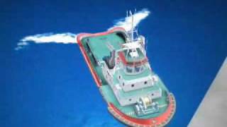 Manoeuvring with SHOTTEL STERN DRIVEtug simulator NAVIEIRA JALISIA [upl. by Laurens]