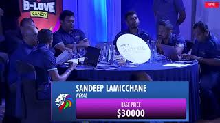 Sandeep Lamichhane LPL auction  Lanka Premier League Sandeep Lamichhane  Nepal PKMKB [upl. by Natloz550]