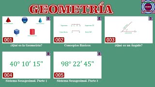 Curso de Geometría Videos 01 al 05 [upl. by Irtimed726]