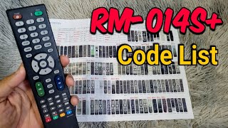 New Video RM014S Universal TV 📺 Remote Codes List  All TV Brands Codes rm014s Manual [upl. by Erodisi]