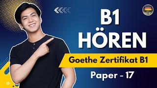 B1 Hören mit Antworten  Paper  17  Goethe Zertifikat A1 Exam Test  GermanSamosa [upl. by Biegel]