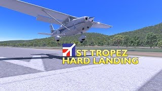 X plane 11  Airfoillabs Cessna 172  LFTZ St Tropez Hard Landing [upl. by Niatsirhc]