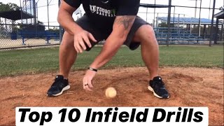 Top 10 Infield Drills for Baseball Players of ALL Ages amp Skill Level Super Easy amp Effective [upl. by Anitirhc426]