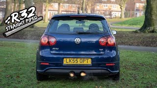 VW Golf R32 MK5 Stage 2  LOUD Exhaust and Acceleration [upl. by Cully]