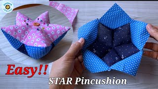 New🔥🔥DIY STAR PIN CUSHION  How to Make a Pin Cushion  Diy Pin cushion Tutorial [upl. by Mendive814]