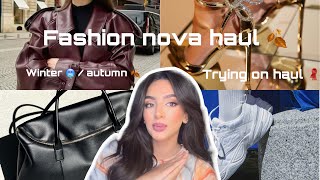 شريت حوايج البرد قبل ما يدخل البرد 🤭 fashion nova haul [upl. by Lebasiram61]