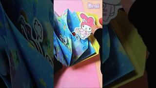 DIY paper file folder making  Convenient for storing stickers papercraft kawaiicraft diy shorts [upl. by Leboff299]