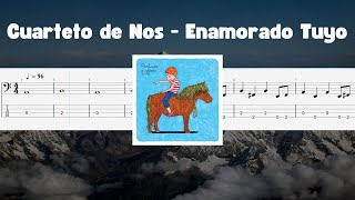 BASS TAB Cuarteto de Nos  Enamorado tuyo  Tutorial [upl. by Susi]