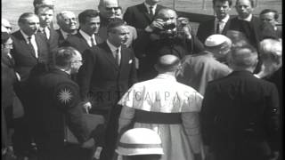 Pope Paul VI meets Eastern Orthodox Patriarch Athenagoras in Turkey HD Stock Footage [upl. by Eno]