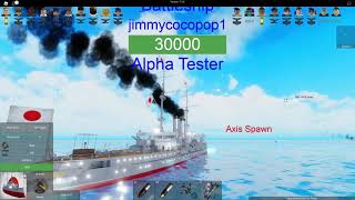 Roblox Naval Warfare in Tiny Warships Naval [upl. by Aicinoid695]