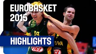 Serbia v Lithuania  SemiFinal  Game Highlights  EuroBasket 2015 [upl. by Sral]