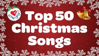 Top 50 Christmas Songs amp Carols  Over 2 Hours Beautiful Xmas Music [upl. by Eillehs]