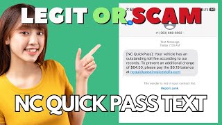 NC Quick Pass Text Legit Or Scam [upl. by Nica]