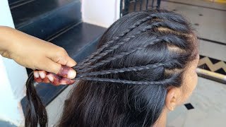 Graceful Hairstyle for weddings Most Easy layer Hairstyle for girlssimple Hairstyle hairstyles [upl. by Etnuahs964]