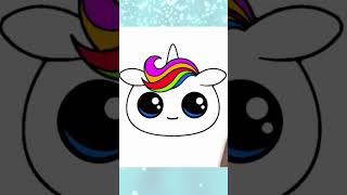 Unicorn Face Drawing Tutorial Easy Cute and Fun for All Ages 🦄✨ cuteart unicorns drawing [upl. by Enitsugua]