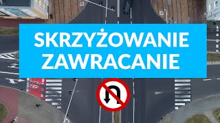 Skrzyżowanie  zawracanie Gdzie możemy i gdzie nie możemy zawracać Egzamin na prawo jazdy [upl. by Klemm]