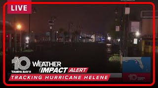 Flooding at Sponge docks in Tarpon Springs during Hurricane Helene [upl. by Osric]