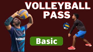 How To Pass a Volleyball Basic  VOLLEYBALL PASS  abvolleyball volleyball defence [upl. by Atirehgram]