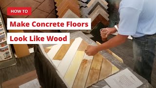 How To Make Concrete Floors Look Like Wood [upl. by Eissehc]