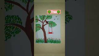 Today I draw Tree how to make treeshorts ytshorts anshra zubair viral craftivity tree [upl. by Bell104]