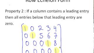 Row Echelon Form of a Matrix [upl. by Elaynad]