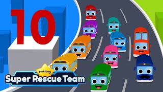 Ten little Buses  One Two Three Four  Car Song for kids  Pinkfong Super Rescue Team [upl. by Idnahr]