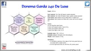 Dorema Garda De Luxe Caravan Awning for Permanent Sites [upl. by Slemmer]