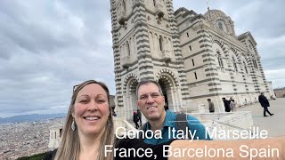 Part 2 MSC Magnifica World Cruise Genoa Italy Marseille France Barcelona Spain [upl. by Aninad]