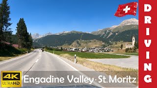 Driving in Switzerland 8 Engadine Valley From Zernez to St Moritz 4K 60fps [upl. by Cavanaugh]