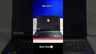 MSI GE76 Raider Gaming Laptop Boot Time ⏲️ laptop msi shorts short [upl. by Hurwitz]