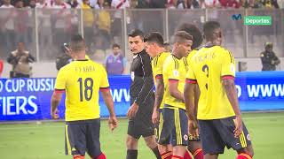 Perú 1  1 Colombia Vive el pase al repechaje al ras de la cancha [upl. by Chinua]