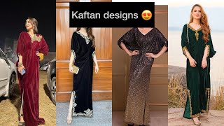 Kaftan designs party wear velvet kaftan designslong gowns ideas😍 [upl. by Amada]