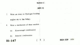 MGSU Bsc Bed 3rd year chemistry paper 1 organic chemistry 2024 [upl. by Maitland]