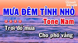 Karaoke Mưa Đêm Tỉnh Nhỏ Tone Nam Nhạc Sống 2023  Karaoke Bảo Kim [upl. by Noyes]