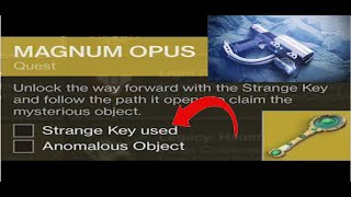 Tutorial on Step 5 of Magnum Opus Quest Using the Strang Key  Destiny 2 [upl. by Shwalb]