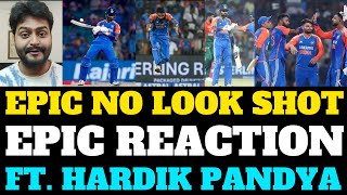 Epic No look shot epic Reaction ft Hardik Pandya  Hardik Pandya  IND vs BAN  Reaction video [upl. by Neil]