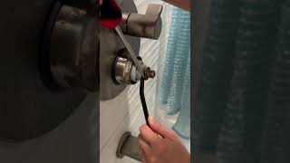 How to remove a stuck shower cartridge cover plumbing handyman shorts howto [upl. by Welcome]