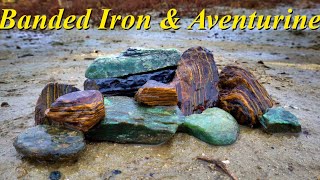 These Stones are Amazing Hunting Cutting amp Polishing Gorgeous Wyoming Banded Iron amp Aventurine [upl. by Akcemat]