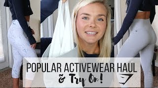 GYMSHARK FABLETICS amp KIAVA TRY ON  POPULAR INSTAGRAM ACTIVEWEAR [upl. by Yrocaj]