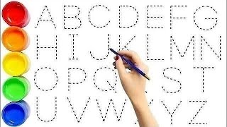 ABCDEFGHIJKLMNOPQRSTUVWXYZ  Easy Draw and Paint Alphabet A to Z AritriArts [upl. by Aterg]