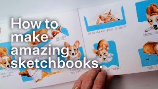 How to make amazing sketchbooks — so many different ways [upl. by Ahdar]