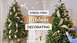 HOW TO PUT RIBBON ON A CHRISTMAS TREE LIKE A PRO 🎄 Easy StepbyStep Ribbon Guide [upl. by Eilah]