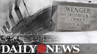 Titanic victims grave uncovered in New York cemetery [upl. by Yenruogis]