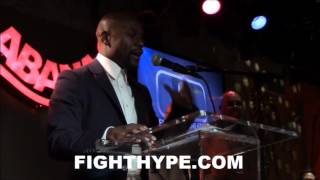 FLOYD MAYWEATHERS FULL ACCEPTANCE SPEECH FOR THE 2015 BWAA FIGHTER OF THE YEAR AWARD [upl. by Iliam]