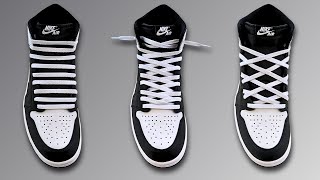 3 COOL WAYS TO LACE NIKE AIR JORDAN 1 HIGH  Jordan 1 High Lacing [upl. by Carry]